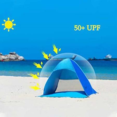 Pop Up Beach Tent UPF 50+ Protection Pop Up Beach Shade Sun Shelter 