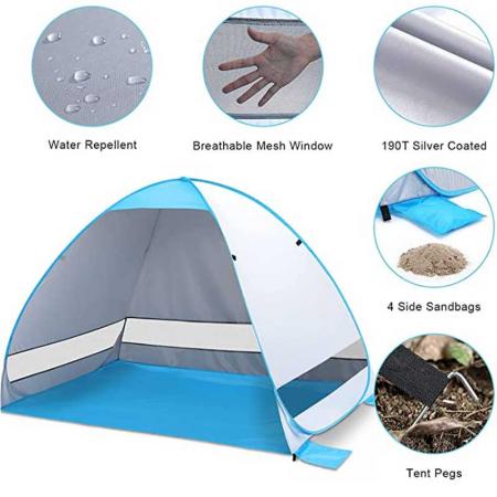 Wholesale Outdoor Beach Shelter Triangle Camping Sunshade Folding Canopy Tent