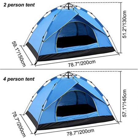 Outdoor Waterproof 2-3 person camping Hiking Military Beach Folding Automatic Popup Instant Camping Tent