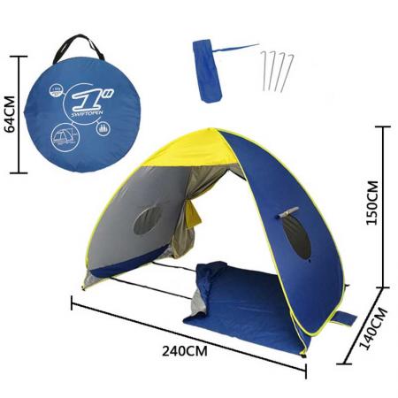 Camping Tent Foldable Outdoor Lightweight Waterproof Tent as Sun Shelter 