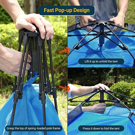 Waterproof 3-4 Person Automatic Family Portable Camping Tents For Outdoor Hiking 