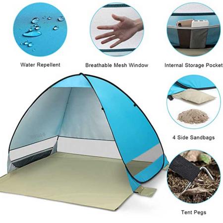 Waterproof Sun Shelters beach tent for Family Camping Fishing 