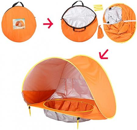 Beach Tent Pool Baby Pop Up Sun Shade Shelter UPF 50+ Protection for Beach Outdoor 