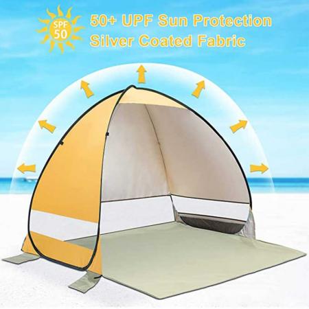 portable Pop Up Beach Tent Includes Carry Travel Bag & Tent Pegs 