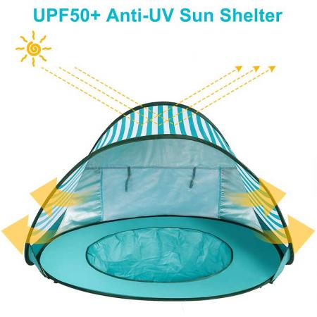 Baby Beach Tent Baby Pool Tent UV Protection Sun Shelters Portable Mini Pool 