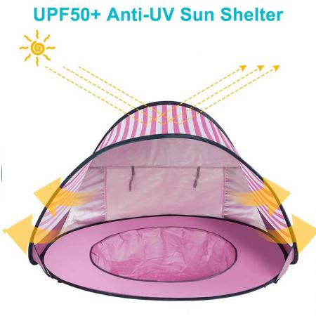 Beach Tent Beach Shade Anti UV Portable Tent Sun Shelter Pop Up Baby Beach Tent 