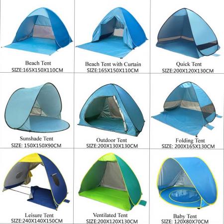 Camping Tent Foldable Outdoor Lightweight Waterproof Tent as Sun Shelter 