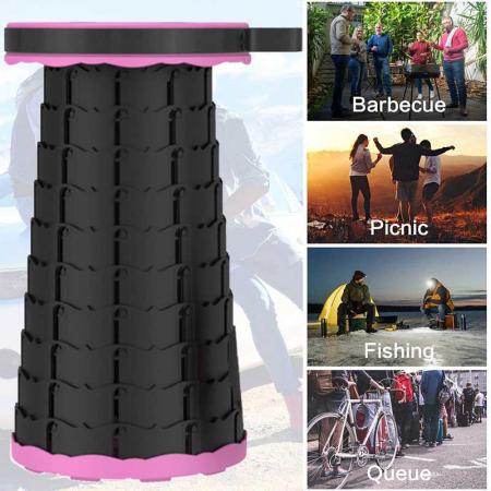 Telescopic Round Portable Retractable Plastic Camping Gardening Folding Stool Retractable stool 