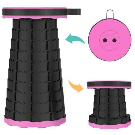 Telescopic Round Portable Retractable Plastic Camping Gardening Folding Stool Retractable stool 