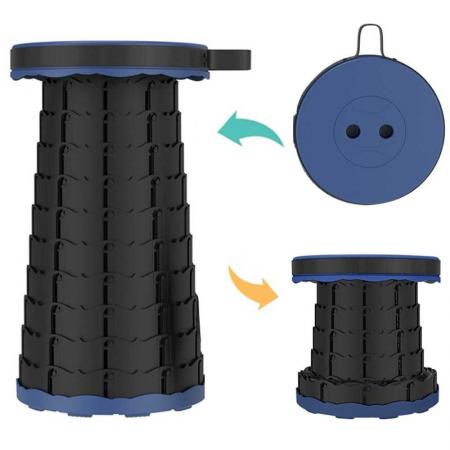 Portable Camping Collapsible Stool, Telescopic Stool for Adult & Kids 