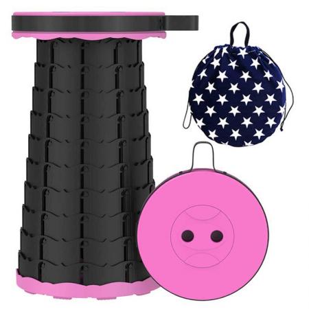 Telescopic Round Portable Retractable Plastic Camping Gardening Folding Stool Retractable stool 