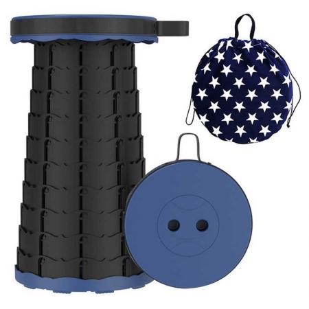 Portable Camping Collapsible Stool, Telescopic Stool for Adult & Kids 