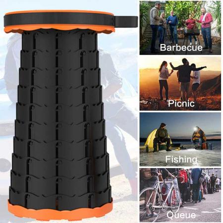 Portable Lightweight Plastic Stool Outdoor Travel Camping Fishing Folding telescopic Stool 