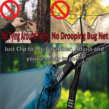 Amazon Hot Sales Factory Price Hammock Bug Net Outdoor Camping Mosquito Net Fits for All Single/Double Hammocks