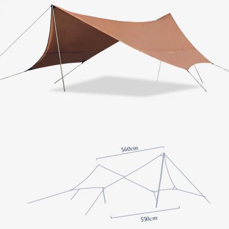 100% Waterproo  Rain Fly Makes a Great Backpacking Tarp or Hammock Shelter 