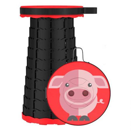 Portable Folding Stool Lightweight Collapsible Telescoping Stool Sturdy Retractable Stool 