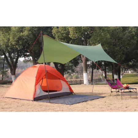 210T Polyester Tent Tarp Ultralight Camping Tarp with Door Portable Hammock Rain Fly Premium Waterproof Hammock Tarp