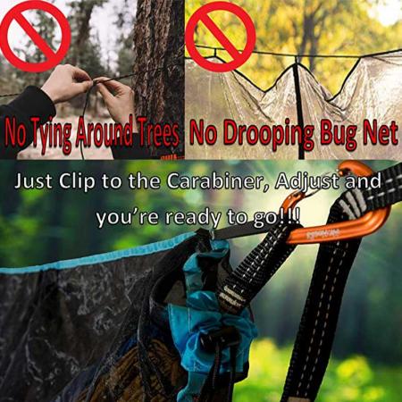 Custom Logo Mosquito Net Bug Net for Hammock with Hanging System Keeps Out for Camping Outdoor