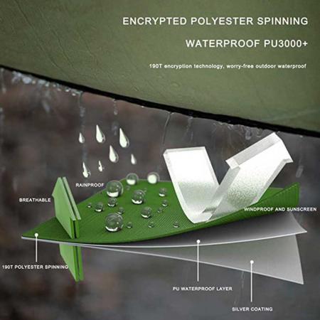 Hammock Rain Fly Waterproof and Lightweight Tent Tarp for Camping Backpacking Hiking 
