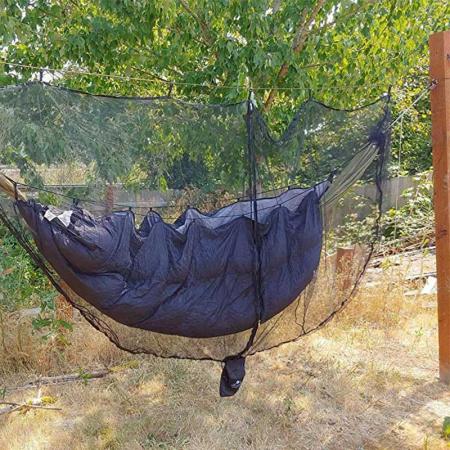Hammock Bug Net with Hanging System Keeps Out The Mosquitos Zipper for Easy Enter and Exit 