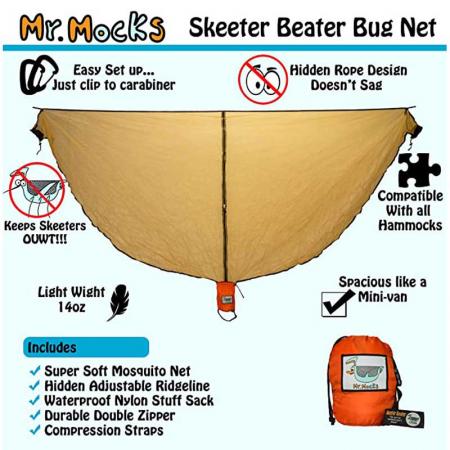 Custom Logo Mosquito Net Bug Net for Hammock with Hanging System Keeps Out for Camping Outdoor