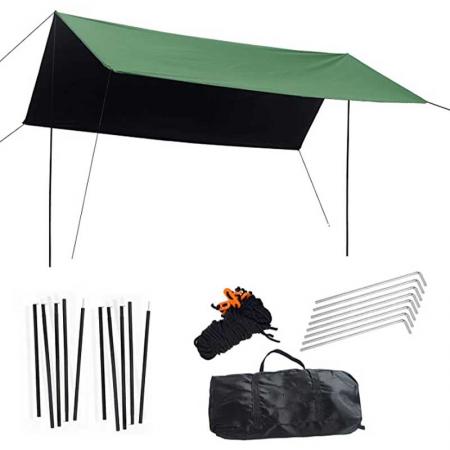 Portable Sunshade Lightweight Waterproof Rain Fly Tent Tarp 