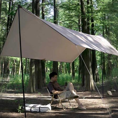 Camping Tarp Tent Rain Fly Waterproof Sunshade Rain Fly Tarp Portable Hammock Tarp 