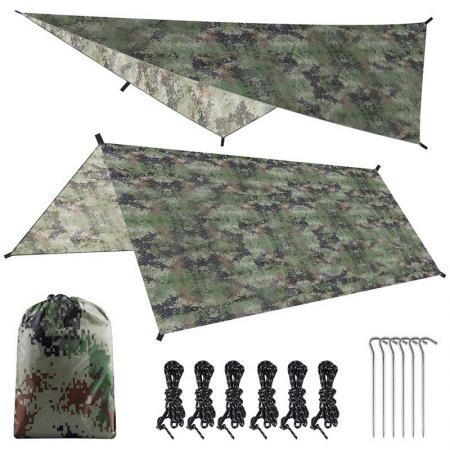 Portable Waterproof Camping Tarp Shelter Sunshade Rain fly Tent Tarp 