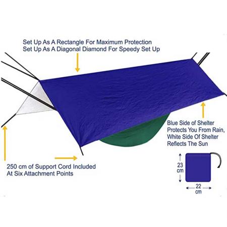 Ultralight Outdoor Beach Sun Shelter Tarp Camping Hammock Rain Fly