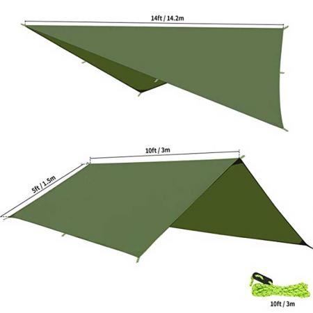 Ultralight Waterproof Tent Outdoor Family Camping Hammock Rain Fly Tarp 