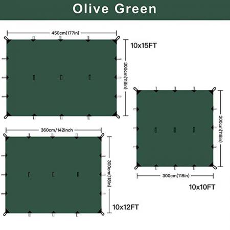 Lightweight Waterproof Rain Tarpaulin for Outdoor 