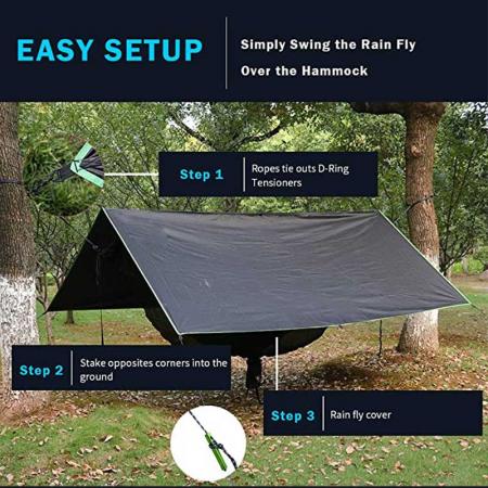 Portable Windproof Snowproof Rain Fly for Snow Sunshade 