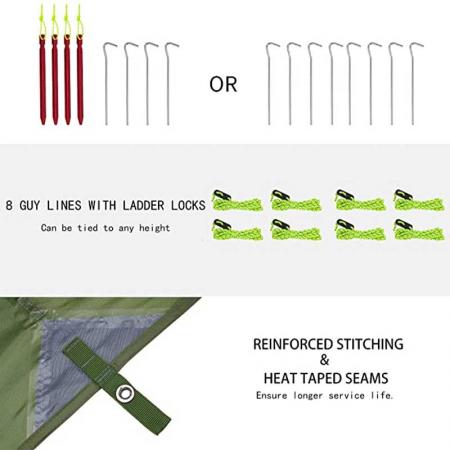 Ultralight Waterproof Tent Outdoor Family Camping Hammock Rain Fly Tarp 