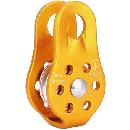 30kN Outdoor Aluminium Alloy Micro Pulley for Climbing Rescue Lifting Hitch Tending Tools Ascending Devices