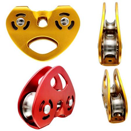 25 KN Large Rescue Pulley Single/Double Sheave with Swing Plate 