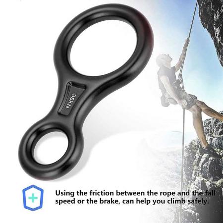 Rescue Figure 8 Descender 35KN/3500kg 7075 Aluminum Alloy Climbing Gear Downhill Equipment
