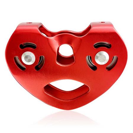 Zipline Trolley Kit with 25kN Carabiner Double Tandem Dual Pulley for Backyard Zipline 