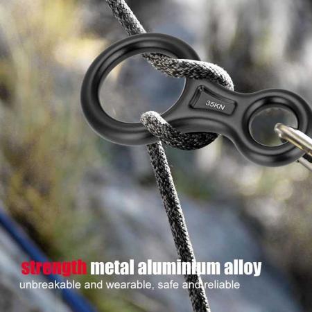 Rescue Figure 8 Descender 35KN/3500kg 7075 Aluminum Alloy Climbing Gear Downhill Equipment