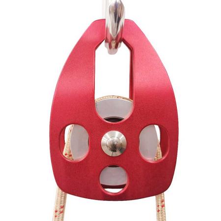 30KN Climbing Single Pulley Heavy Duty Large Rescue Pulley Single Sheave Rappelling Rescue Safety Gear