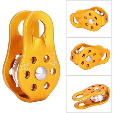 30kN Micro Climbing Pulley Aluminium Alloy for Climbing Rescue Lifting Hitch Tending 