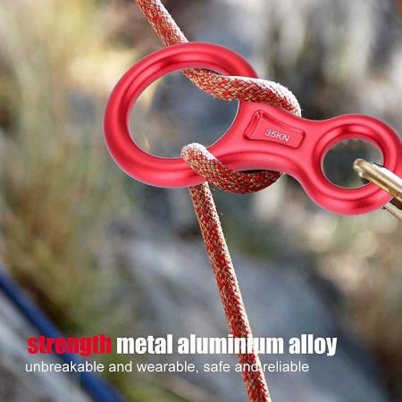 35KN Rescue Figure 8 Descender 7075 Aluminum Alloy Climbing Gear Downhill Equipment