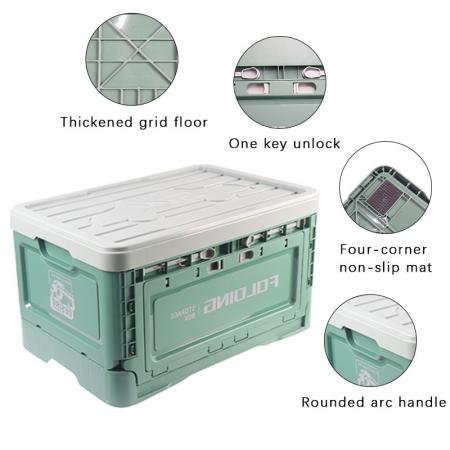 Custom Logo Factory Price Plastic Storage Box & bins Collapsible Box for Camping Outdoor