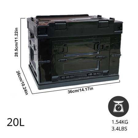 20L 28L 50L PP folding storage box for camping picnic 