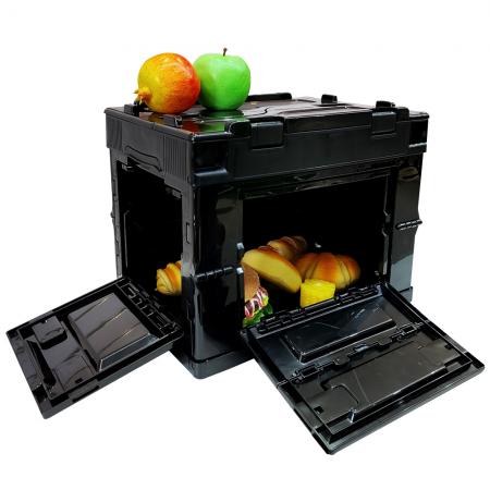 Folding Storage Box with Lid 50L Folding Cart Portable Storage Box for Car Picnic 