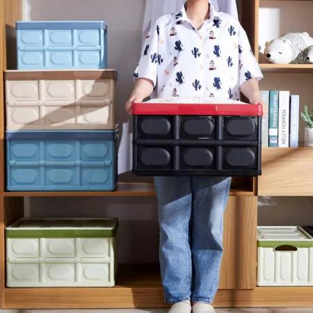 Multifunctional  folding collapsible storage box for indoors and outdoors 