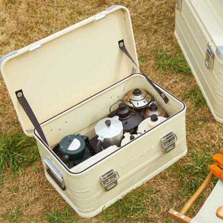 Collapsible Storage Box Aluminum Alloy Tote Storage Box Container for Camping 