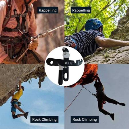 Rocky Climbing Gear Ascender and Rappelling Descender Belay Devices