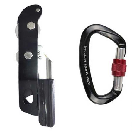 Climbing Gear Ascender and Rappelling Descender Belay Devices for 9-12mm Rope 