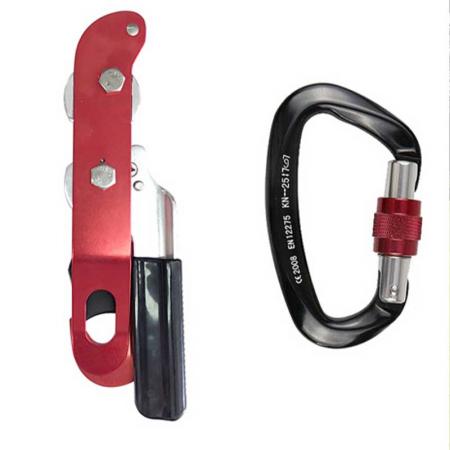Rocky Climbing Gear Ascender and Rappelling Descender Belay Devices Rope for Rescue
