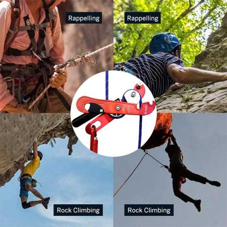 Rocky Climbing Gear Ascender and Rappelling Descender Belay Devices 
